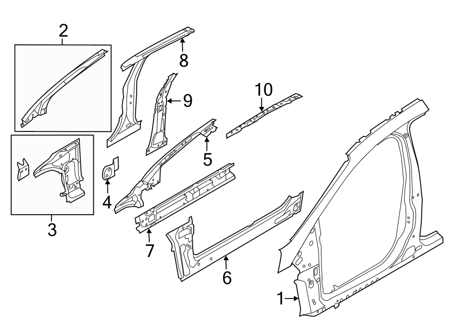 Ford Focus Pillar Reinforced Reinforcement Hatchback Cm Z A B