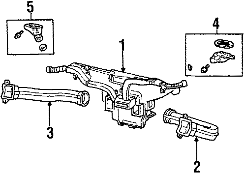 Ford Crown Victoria Duct. 1995-97, center. Center - 3W7Z18D453AA