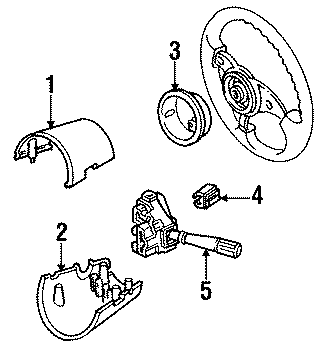 1986 Ford Mustang Combination Switch. WHEEL, TILT - F33Z13341B