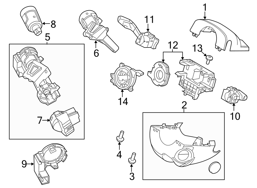 2012 Ford F150 Steering Angle Sensor Location