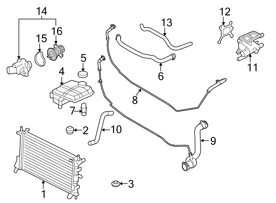 4S4Z8597A Ford Engine Coolant Overflow Hose. Hose. By PASSENGER