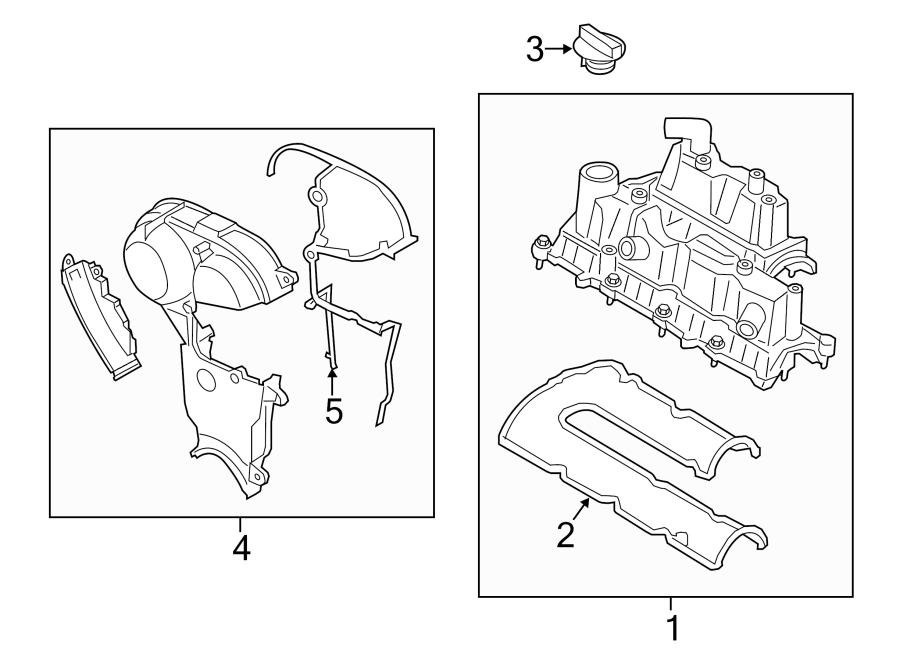 Ford Fusion Engine Valve Cover Gasket. 1.5 LITER. Fusion. TIMING