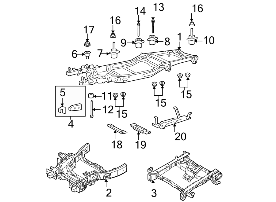 2004 Ford F 150 Cross Member Assembly Frame Rail Front Frame Repair   MA04110 