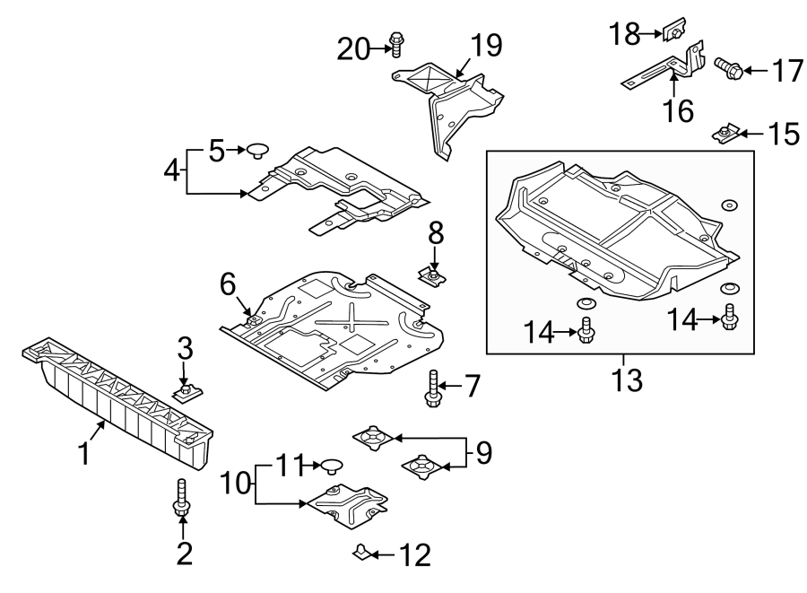 2012 Ford F 150 Retainer Shield Plate Clip FASTENER 2 0 LITER 2 3   MA09026 