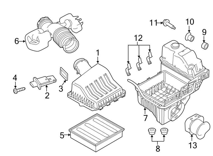 2013 Ford F-150 Air Filter Housing. LITER, Lower, COOLING - BL3Z8A080B ...