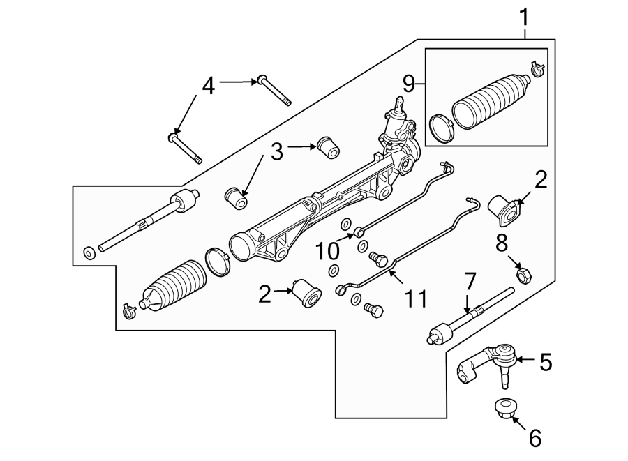 AL3Z3504CRM - Ford Rack and Pinion Assembly. Steering, Cab, Wheelbase