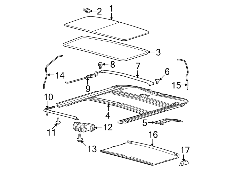 2016 Ford F150 Sunroof Parts Diagram