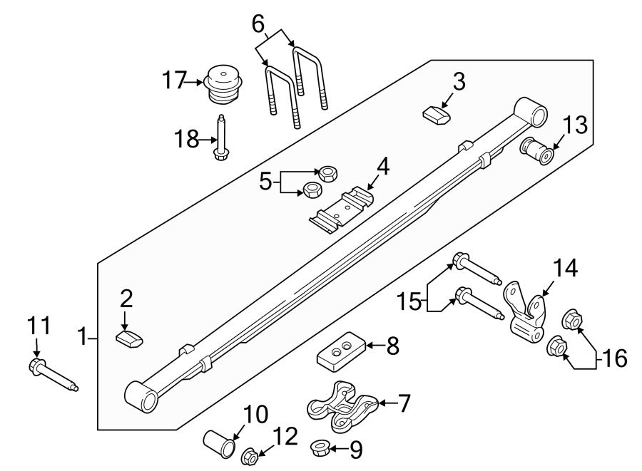 2016 Ford F-150 Insert. Leaf Spring Insulator. Spring pad. Insulator ...