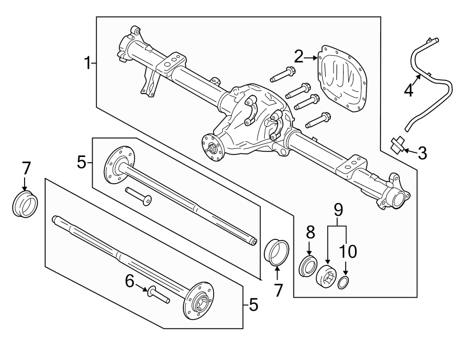 Diagram REAR SUSPENSION. REAR AXLE. for your 2017 Ford F-150   