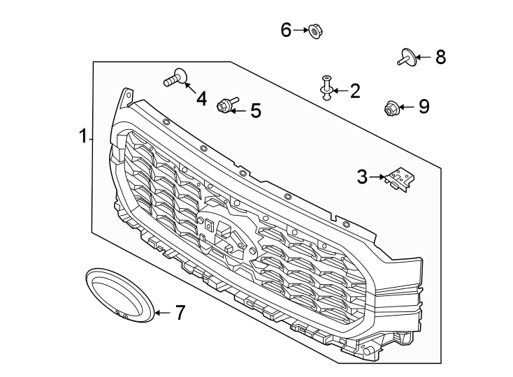 W790501S901 - ford Bolt. Shutter. Mount. Grille. (Lower) | Lakeland ...