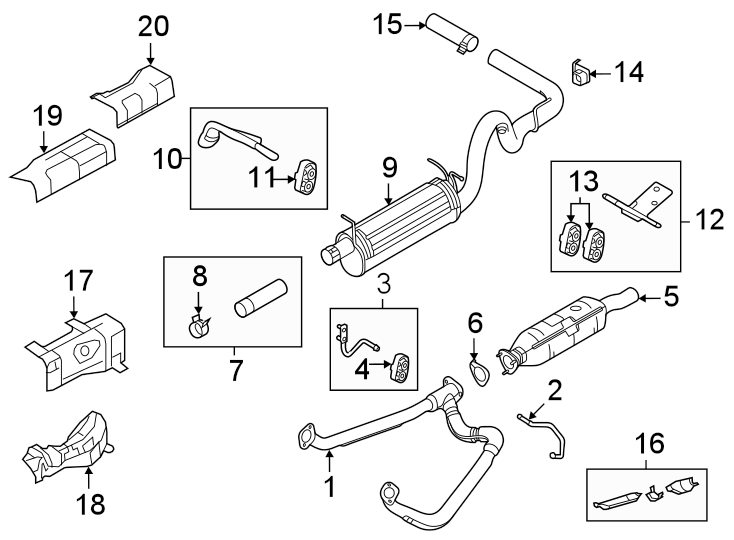 9C2Z5E212E - Ford Catalytic converter. Converter assembly. 5.4 liter. 6