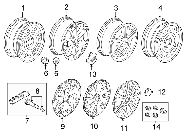 Ford Transit Connect Wheel assembly. Wheel, alloy. 16, 5 spoke w ...