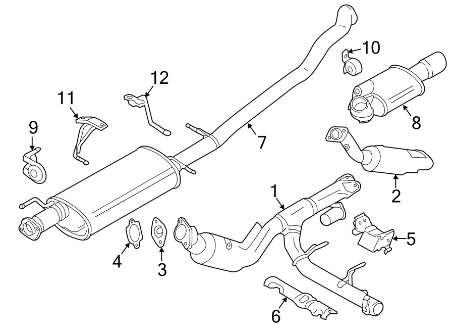 2015 Ford Expedition Exhaust pipe. Pipe - exhaust. Resonator and pipe