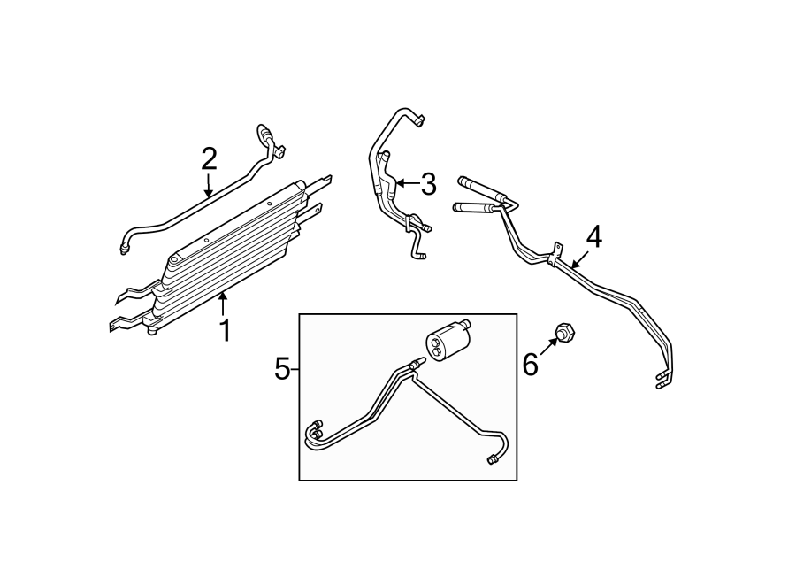 Ford F-250 Super Duty Automatic Transmission Oil Cooler Line Connector ...