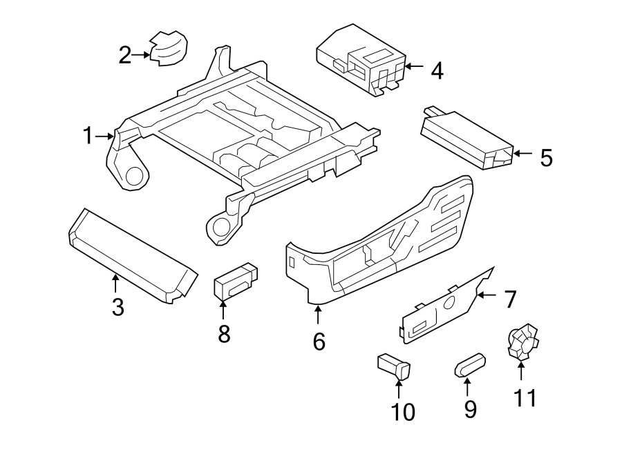 Ford F-250 Super Duty Housing - switch. Power seat, 40/20/40, captains ...