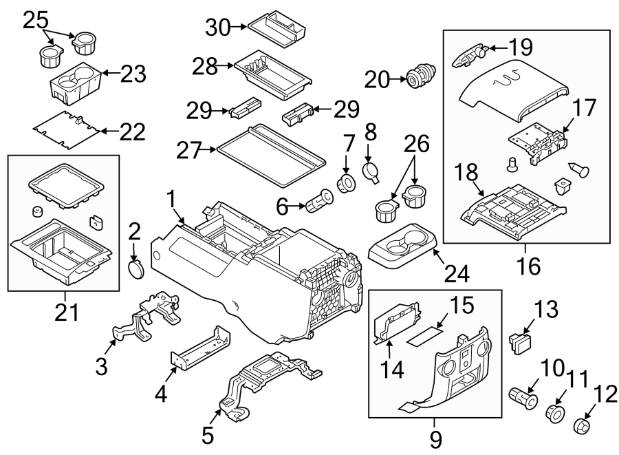 Ford F350 Super Duty Console Panel Bracket. Front panel bracket