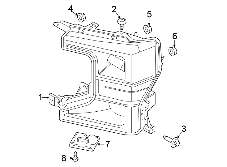 Ford Headlight Assembly Diagram