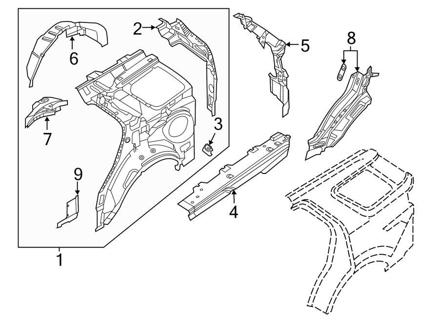 Ford Explorer Body DPillar BB5Z7841021A Lakeland Ford Online Parts