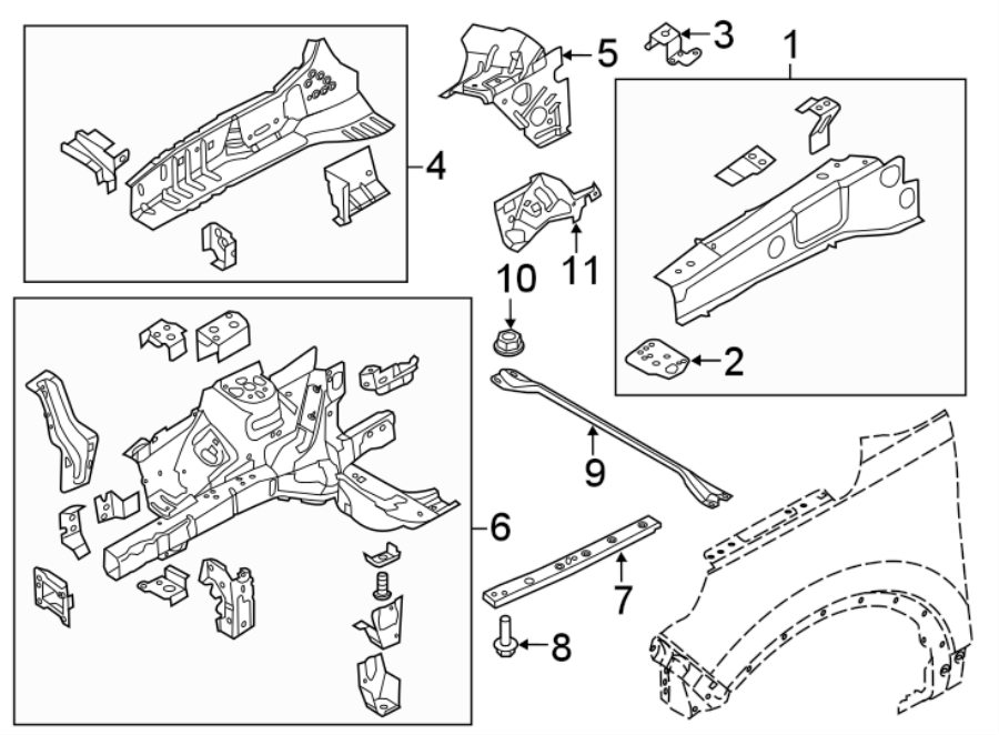 Ford Explorer Frame Side Member Assembly (Front) FB5Z16055A