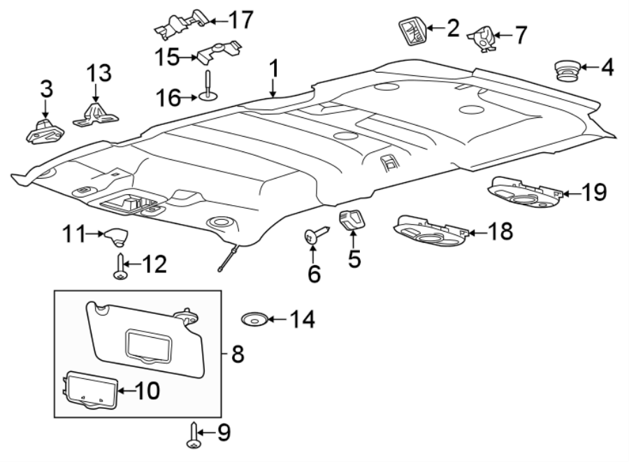 2016 Ford Explorer Coat hook. HOOK ASSEMBLY. Camel/gray. Coat