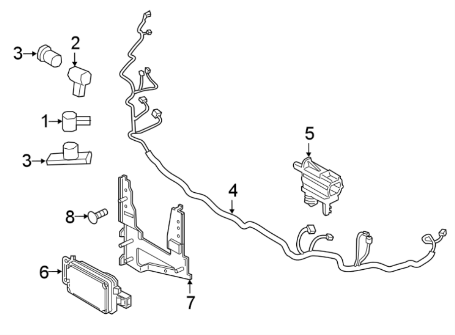 2017 Ford Escape Parking Aid System Wiring Harness. WIRE - PARKING DISTANCE AID SE. Wire