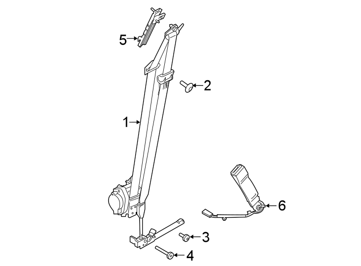 Ford Escape Belt. Seat. Retainer. And. Shoulder. ASSEMBLY upper bolt ...