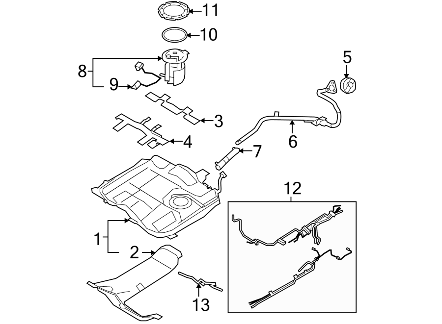 9T4Z9S284A - Ford Evaporative Emissions System Lines. Tube. Fuel Supply