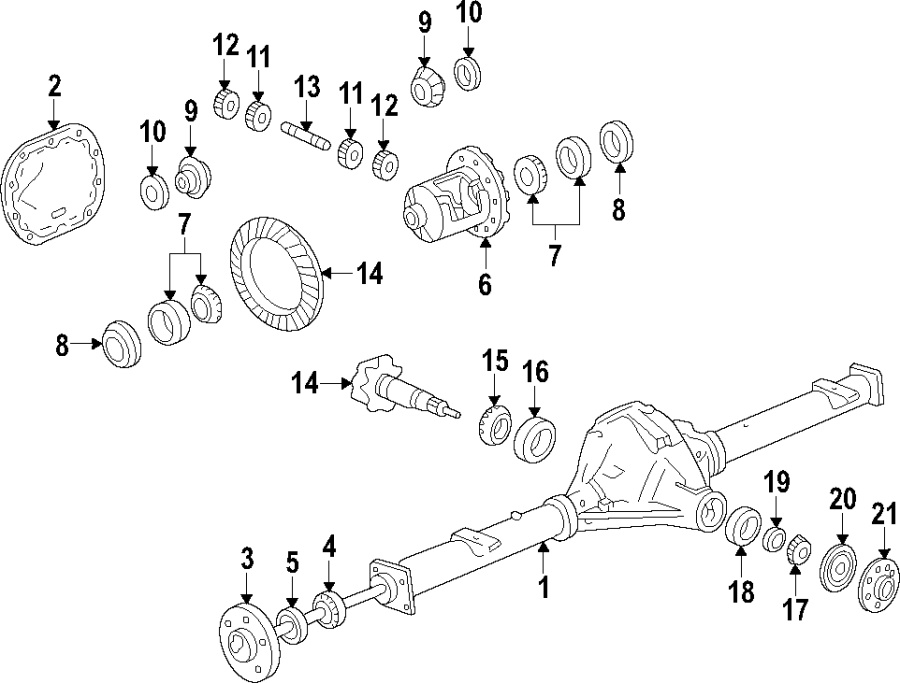 Diagram REAR AXLE. DIFFERENTIAL. PROPELLER SHAFT. for your 2017 Ford F-150   